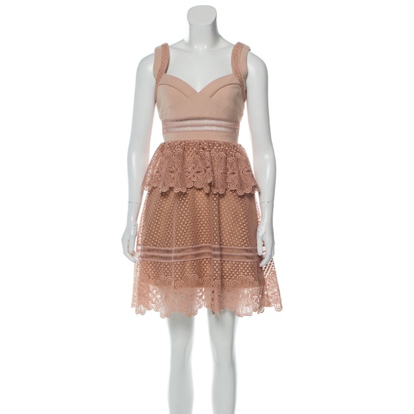 NWT!! SELF-PORTRAIT Square Neckline Mini Dress - Picture 2 of 8